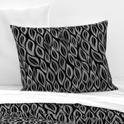 Hand drawn watercolor ikat - black and white