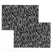 Hand drawn watercolor ikat - black and white