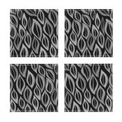 Hand drawn watercolor ikat - black and white