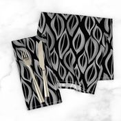 Hand drawn watercolor ikat - black and white