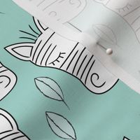 zebra-and-leaves-on-teal