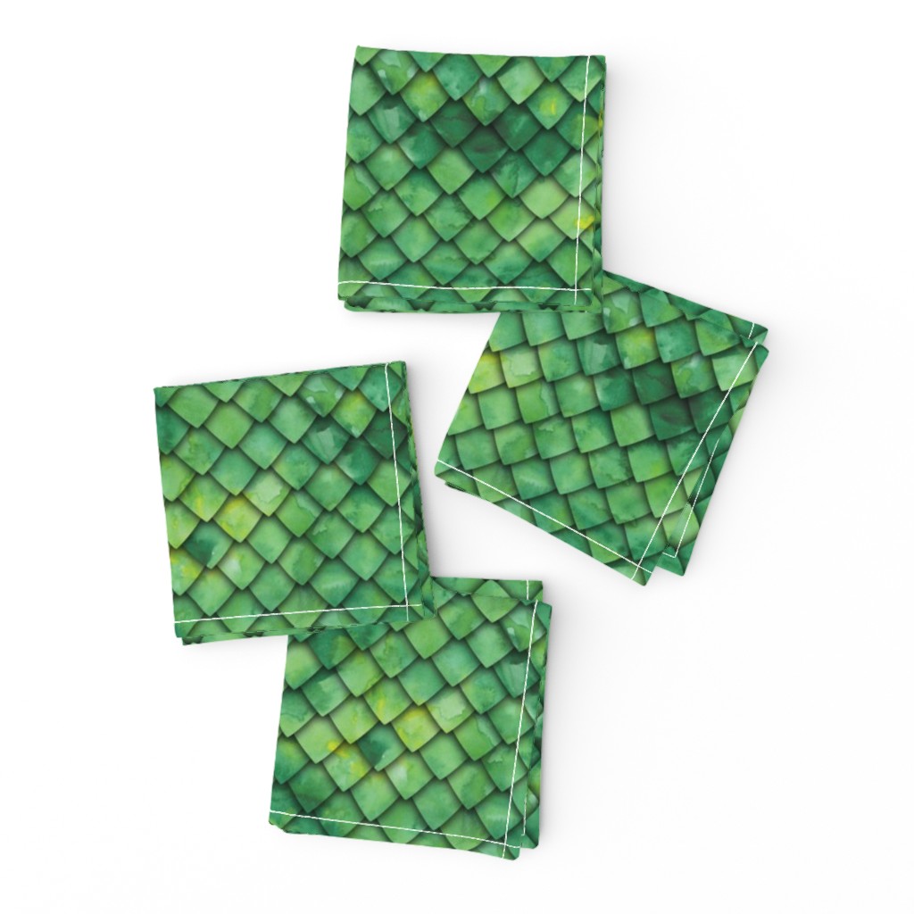 dragon scales - green