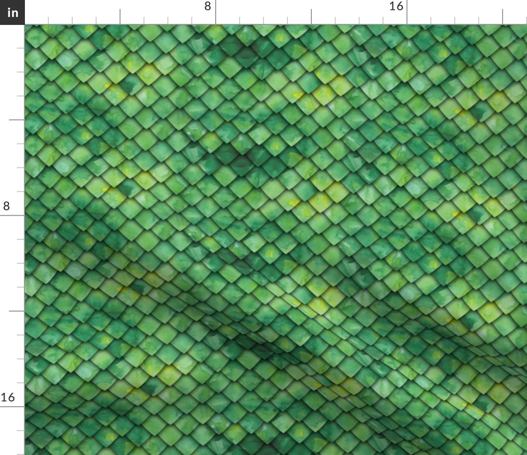 dragon scales - green