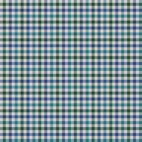 Custom Tricolor Gingham Green Blue Teal