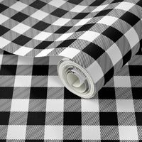 1/2" black and white plaid -C18BS