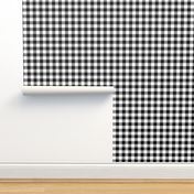 1/2" black and white plaid -C18BS