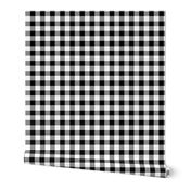 1/2" black and white plaid -C18BS