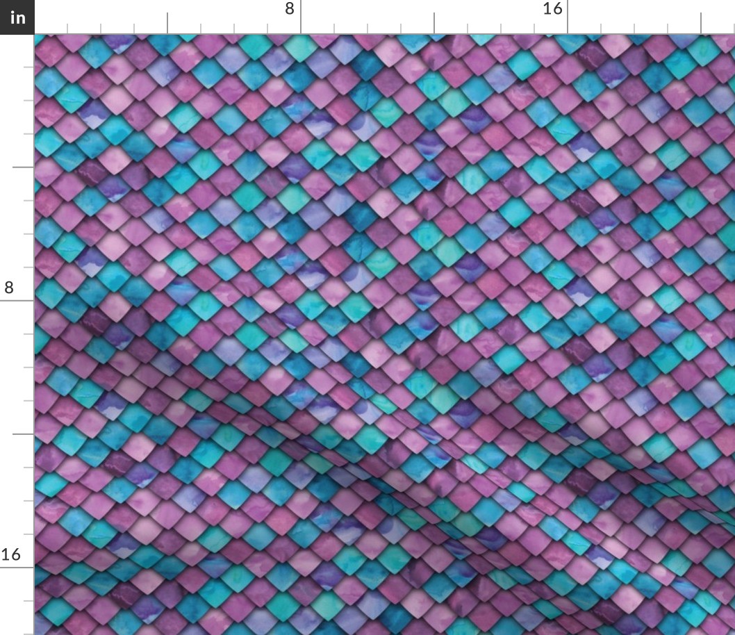 dragon scales - purple and blue