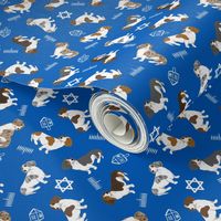 Tiny piebald Smooth Dachshunds - Hanukkah