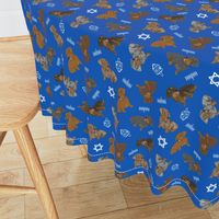 Tiny Wirehaired Dachshunds - Hanukkah