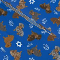 Tiny Wirehaired Dachshunds - Hanukkah