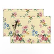 Cottage Garden Floral on Yellow