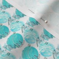 Flyball watercolor tennis balls - small teal