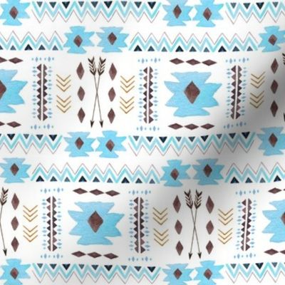 Aztec Tribal Coordinate – Blue Southwest Nursery Arrow GingerLous