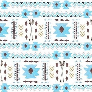 Aztec Tribal Coordinate – Blue Southwest Nursery Arrow GingerLous