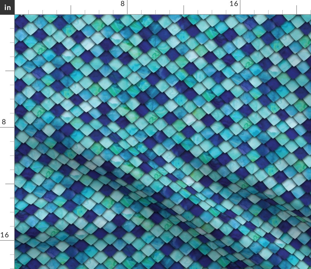 dragon scales - blue