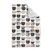 Pretty Coffee Cups - Grey - Small