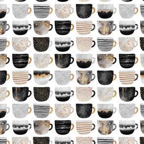 Pretty Coffee Cups - Grey - Small