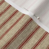 Weathered Ticking Stripe RR - red