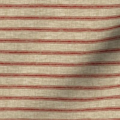 Weathered Ticking Stripe RR - red