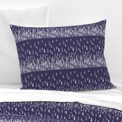 Rain Border Print in Purple and Blue