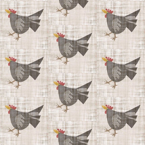 mod rooster on faux texture
