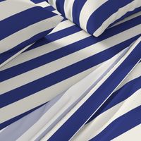 Wide stripes in Prussian Blue + Off-white by Su_G_©Su Schaefer