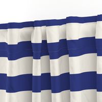 Wide stripes in Prussian Blue + Off-white by Su_G_©Su Schaefer