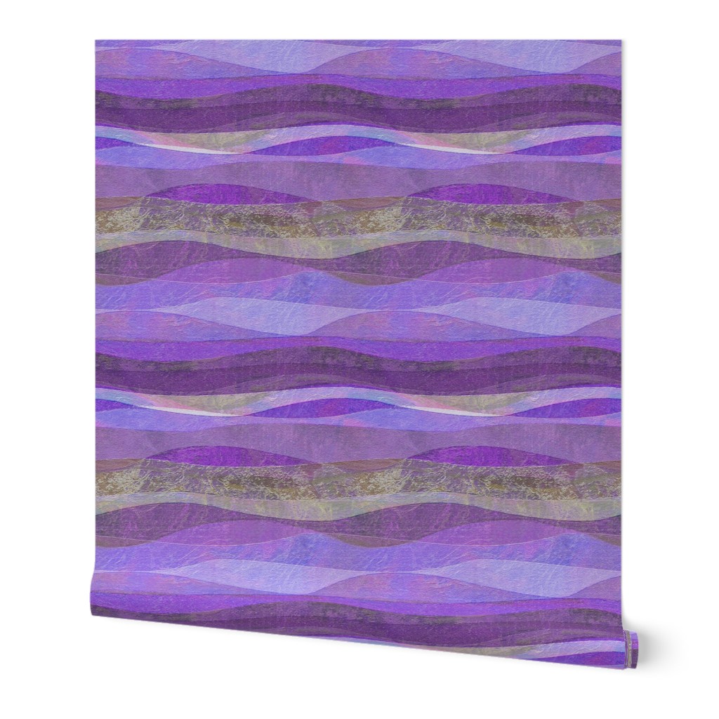 violet rolling waves hills