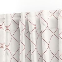 Lovely Trellis: Red & Cream