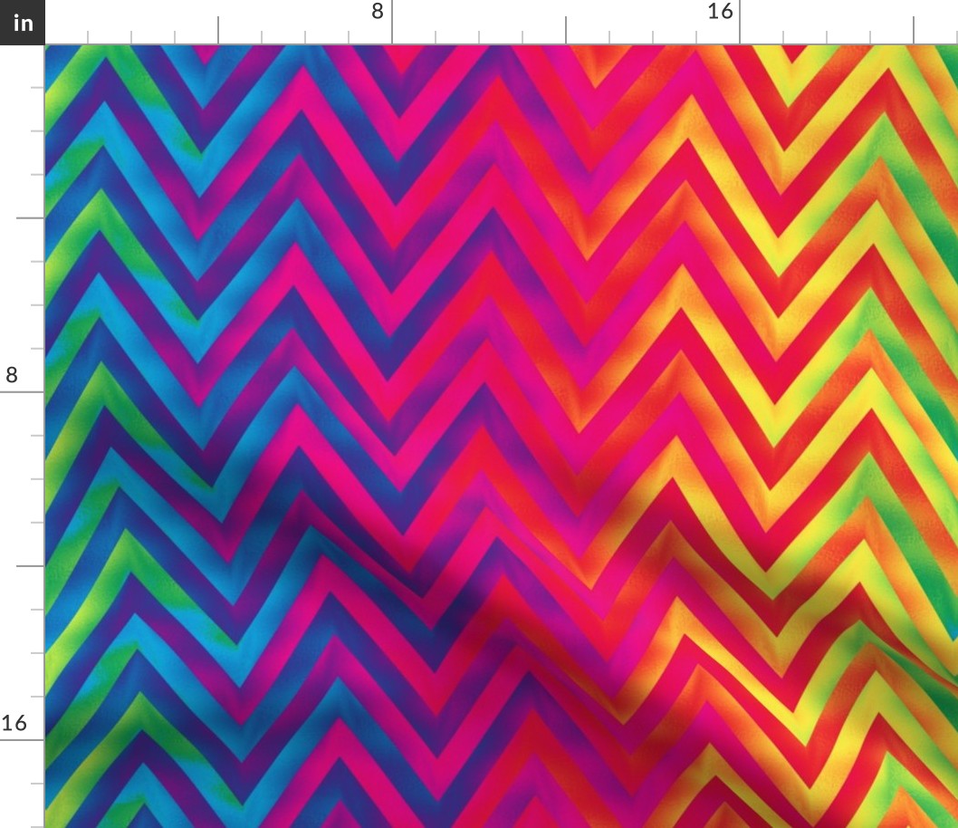 big rainbow zigzag