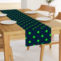 Navy and Neon Lime Green Jumbo Dots