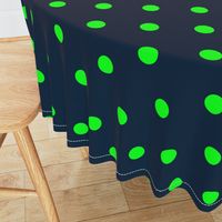 Navy and Neon Lime Green Jumbo Dots