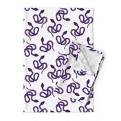 Purple and Grey Snakes on White