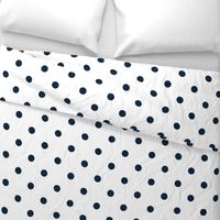 White and Navy Jumbo Dots