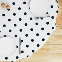 White and Navy Jumbo Dots