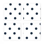 White and Navy Jumbo Dots