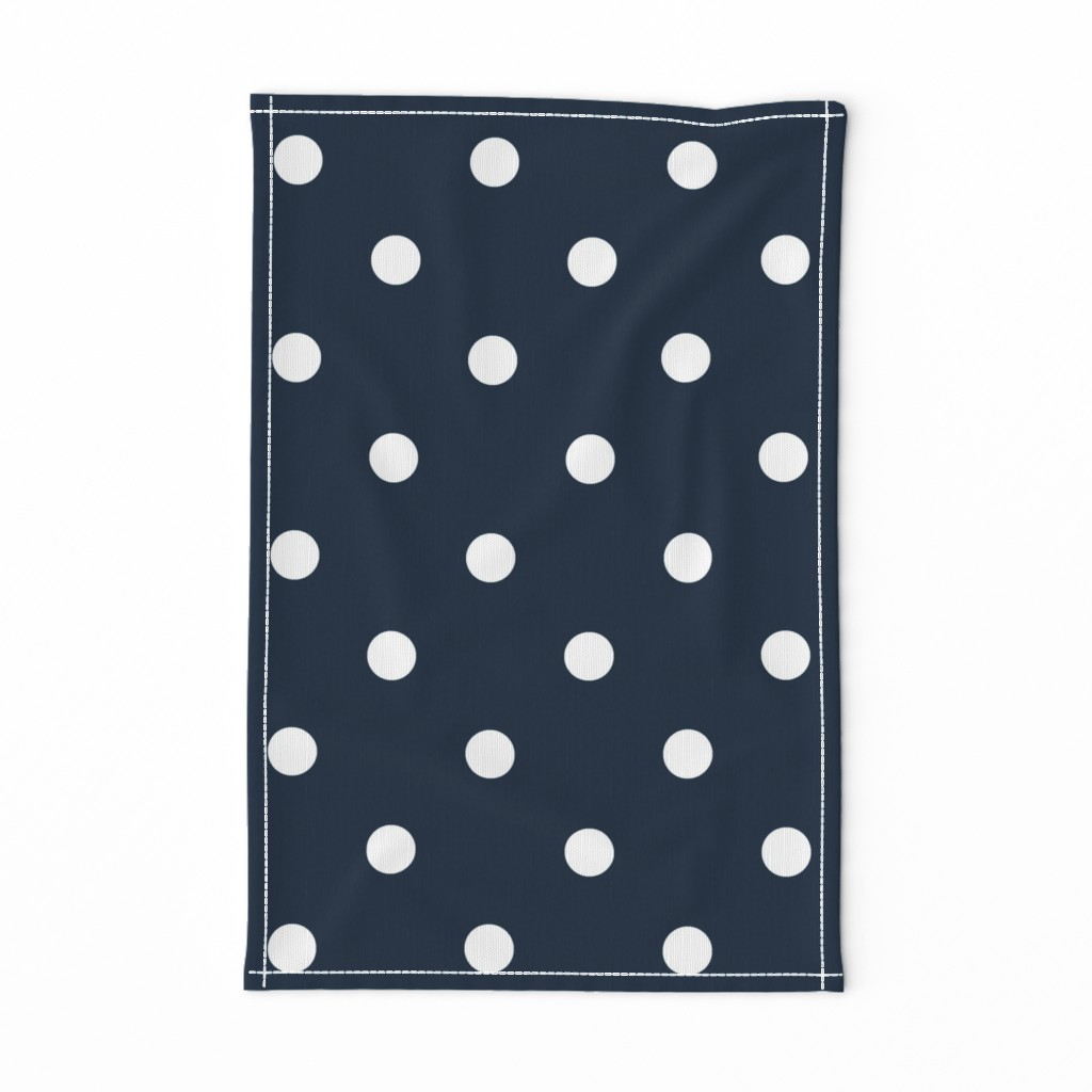 Navy and White Jumbo Dots