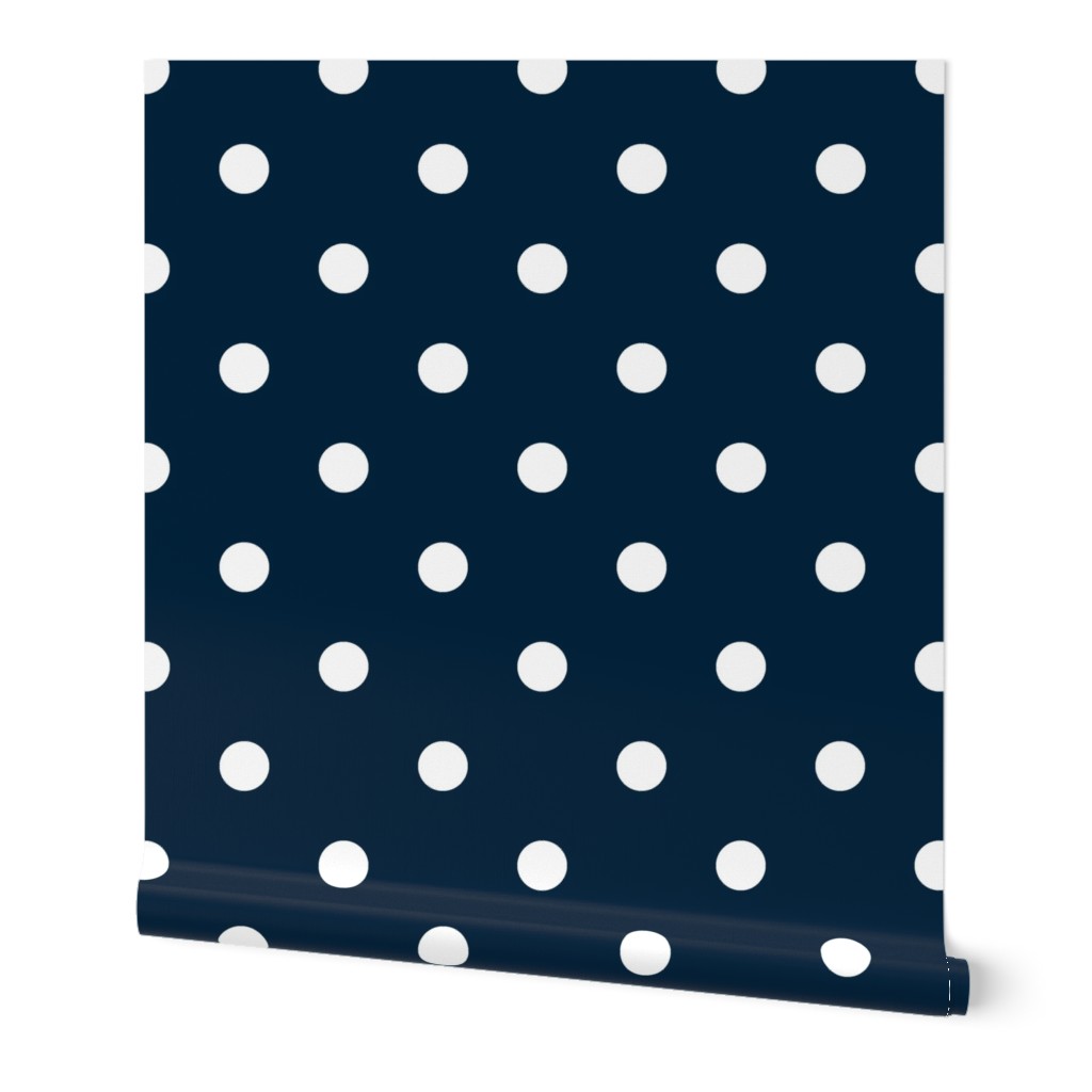 Navy and White Jumbo Dots