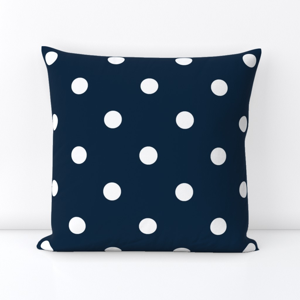 Navy and White Jumbo Dots