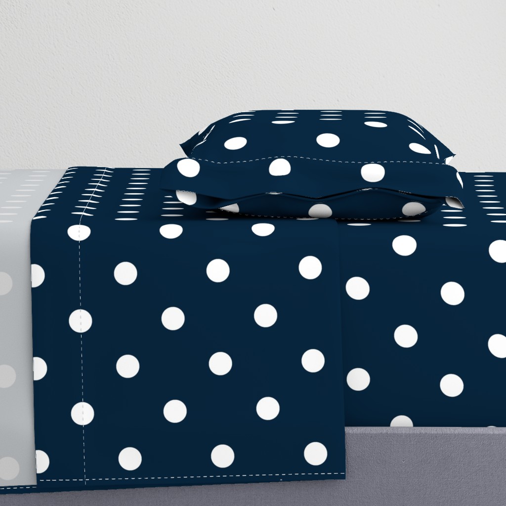 Navy and White Jumbo Dots