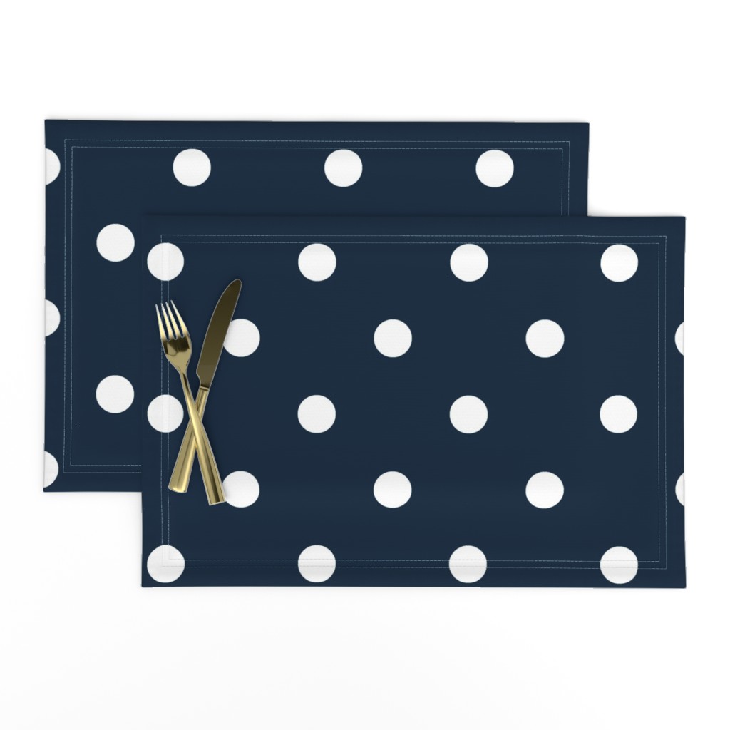 Navy and White Jumbo Dots