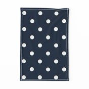 Navy and White Jumbo Dots