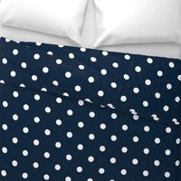 Navy and White Jumbo Dots