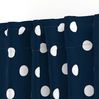 Navy and White Jumbo Dots