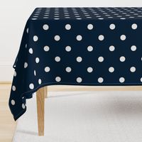 Navy and White Jumbo Dots