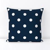 Navy and White Jumbo Dots