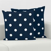 Navy and White Jumbo Dots