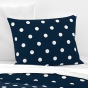 Navy and White Jumbo Dots