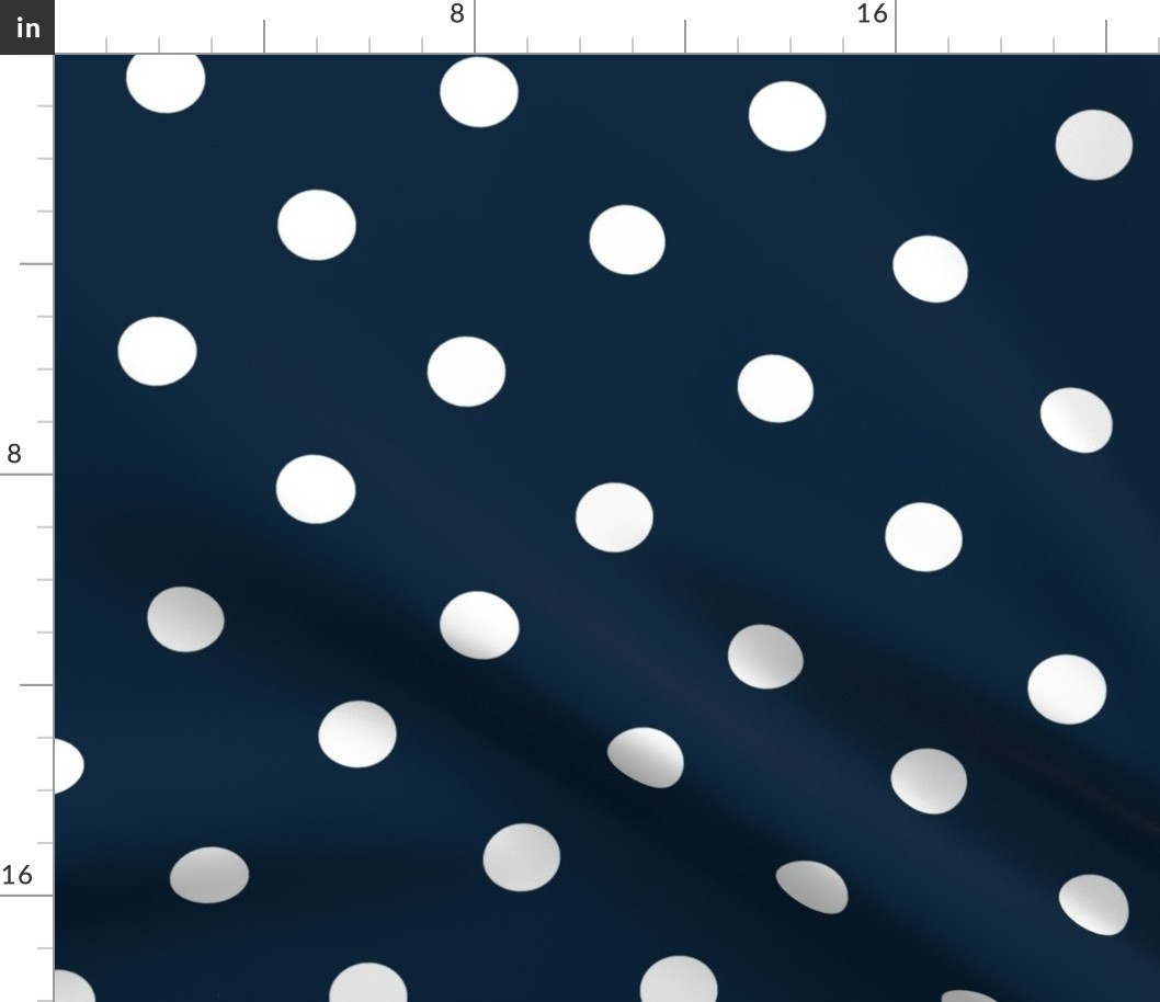 Navy and White Jumbo Dots